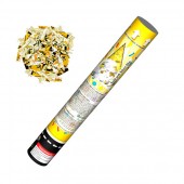 Пневмохлопушка 30 см, прямоугольники золото и серебро - Купить конфетти в Тольятти | серпантин - хлопушки